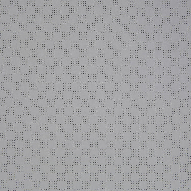 White Perforated Italian Silk Crepe de Chine
