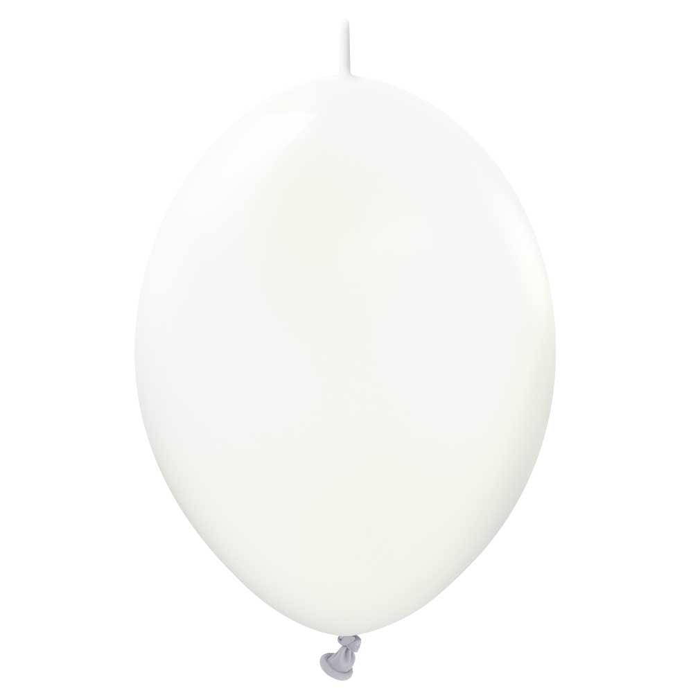 Latex Balloons 6 Inch Kalisan K-Link White