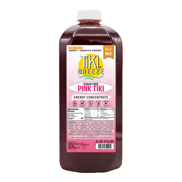 Tiki Breeze Sugar-Free Pink Tiki Energy 5:1 Concentrate 67.6 fl. oz.