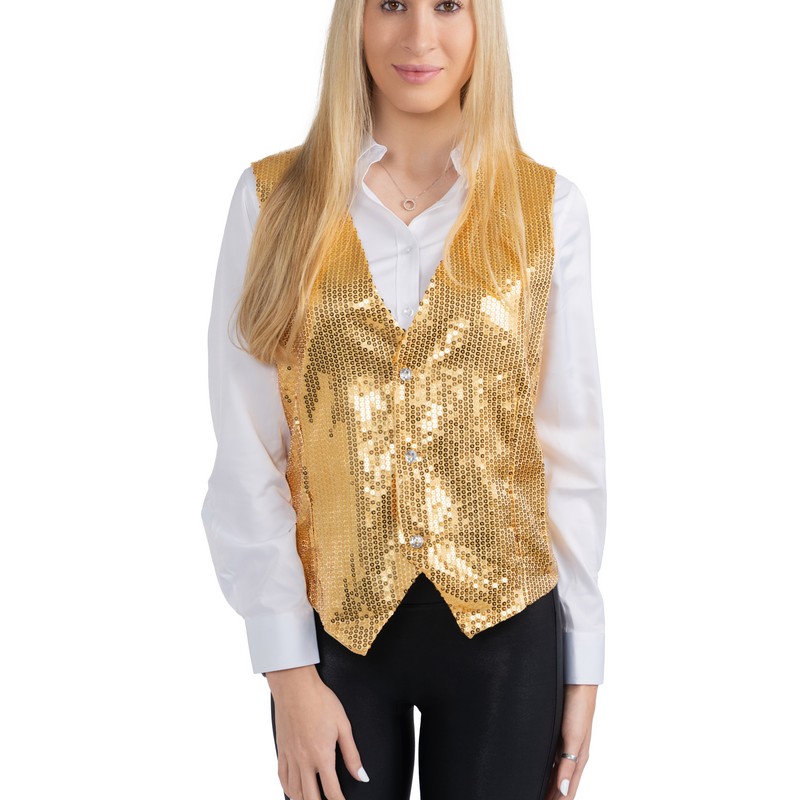 Gold Sequined Vest Costume