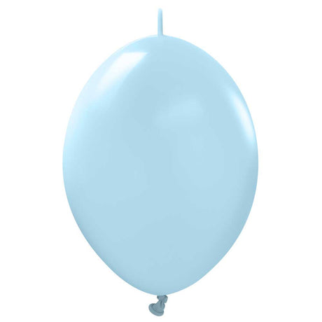 Latex Balloons 6 Inch Kalisan K-Link Macaron Blue