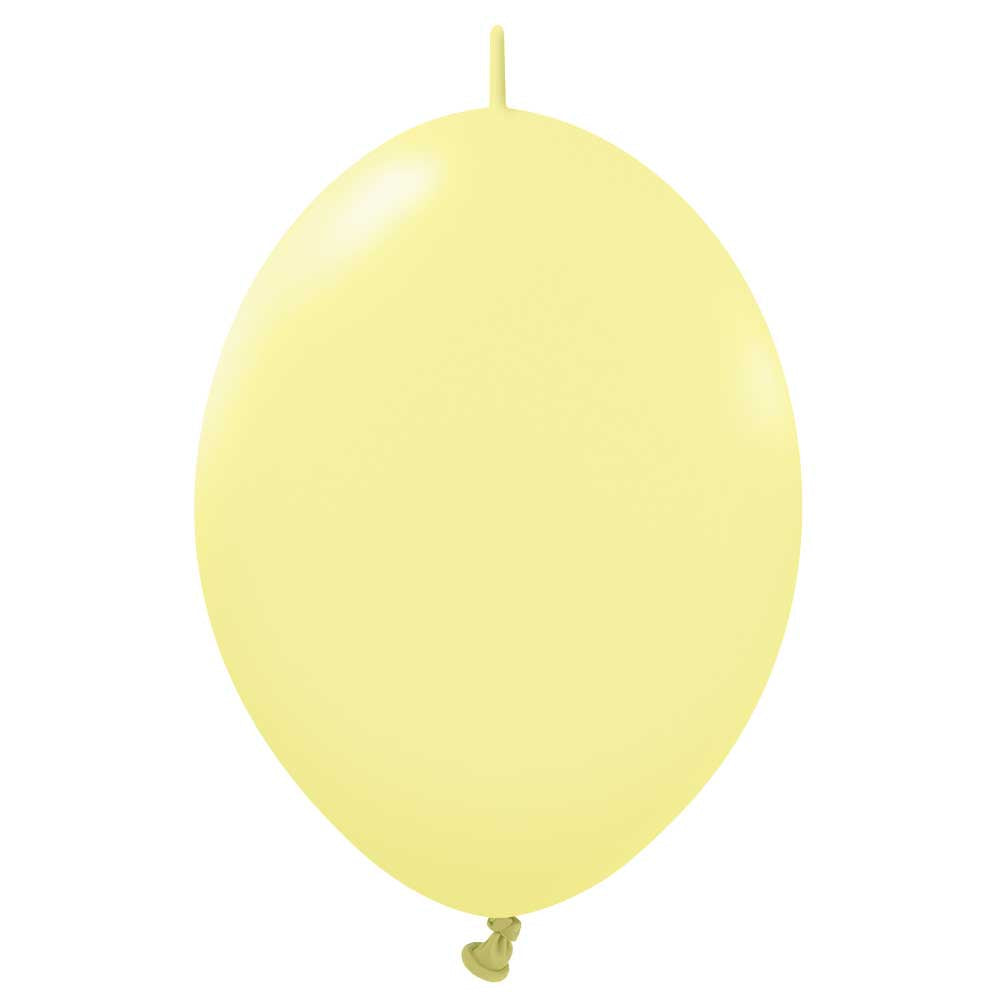 Latex Balloons 6 Inch Kalisan K-Link Macaron Yellow