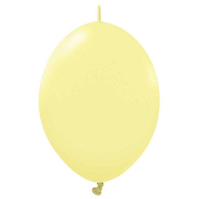 Latex Balloons 6 Inch Kalisan K-Link Macaron Yellow