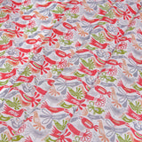 Cotton Voile - Red, Orange and Green Animal