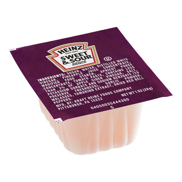 Heinz 1 oz. Sweet and Sour Sauce Portion Cups - 100/Case