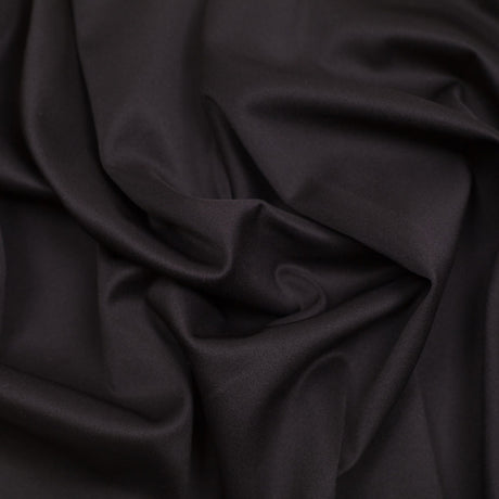 Sleek Black Polyester Ponte Knit