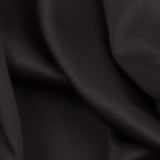 Sleek Black Polyester Ponte Knit