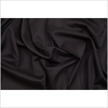 Sleek Black Polyester Ponte Knit
