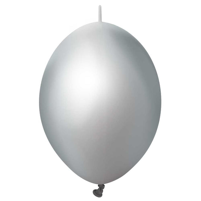 Latex Balloons 6 Inch Kalisan K-Link Mirror Silver