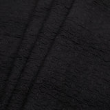 Black Stretch Viscose-Nylon Novelty Knit