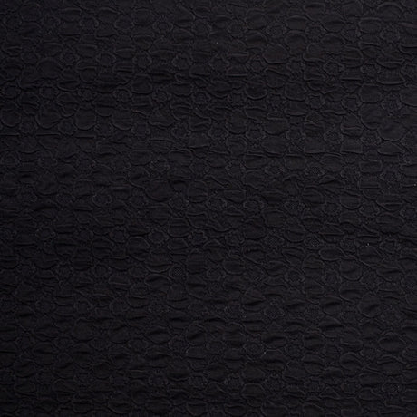 Black Stretch Viscose-Nylon Novelty Knit
