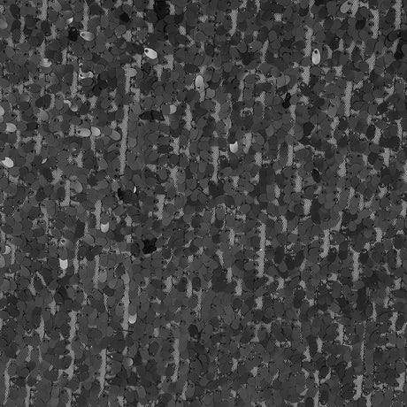 Black Oval Piette Sequins on Polyester Mesh