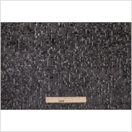 Black Oval Piette Sequins on Polyester Mesh
