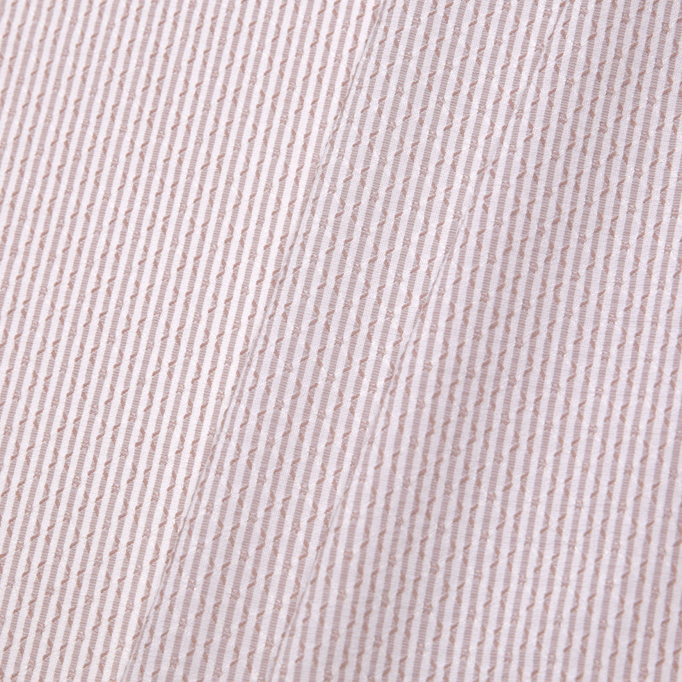 Italian White/Beige Stretch Cotton Blended Brocade