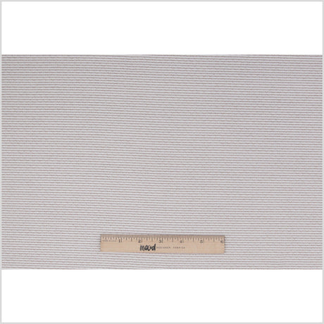 Italian White/Beige Stretch Cotton Blended Brocade