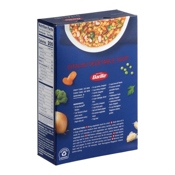 Barilla Ditalini Pasta 1 lb. - 16/Case
