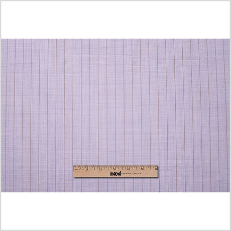 Italian Heather Purple Striped Stretch Polyester Suiting