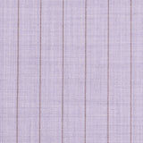 Italian Heather Purple Striped Stretch Polyester Suiting