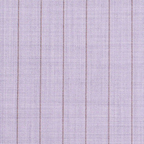 Italian Heather Purple Striped Stretch Polyester Suiting