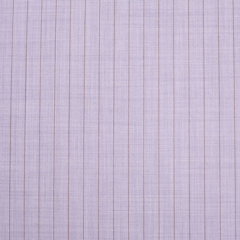Italian Heather Purple Striped Stretch Polyester Suiting
