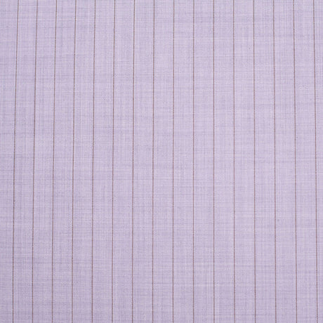 Italian Heather Purple Striped Stretch Polyester Suiting