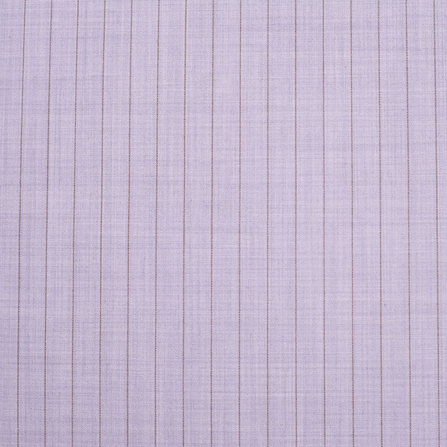 Italian Heather Purple Striped Stretch Polyester Suiting