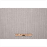 Italian Light Taupe Striped Stretch Polyester Suiting