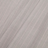 Italian Light Taupe Striped Stretch Polyester Suiting
