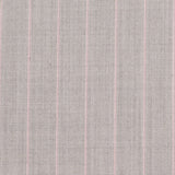 Italian Light Taupe Striped Stretch Polyester Suiting