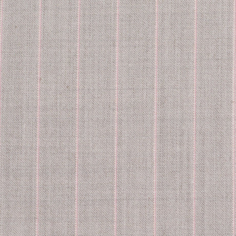 Italian Light Taupe Striped Stretch Polyester Suiting