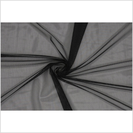 Black Stretch Polyester Power Mesh