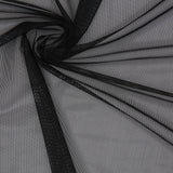 Black Stretch Polyester Power Mesh
