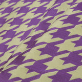 Purple Houndstooth Polyester Brocade