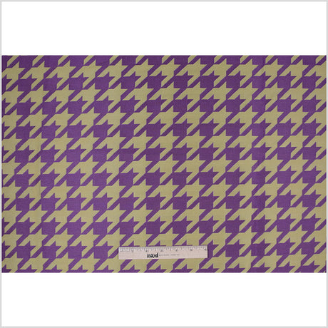 Purple Houndstooth Polyester Brocade