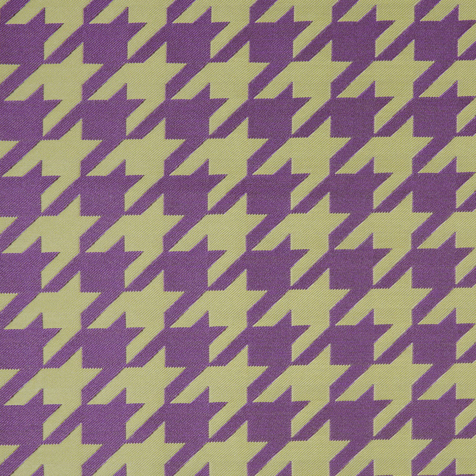 Purple Houndstooth Polyester Brocade