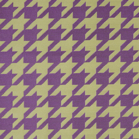 Purple Houndstooth Polyester Brocade