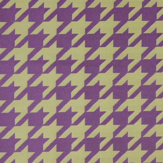 Purple Houndstooth Polyester Brocade
