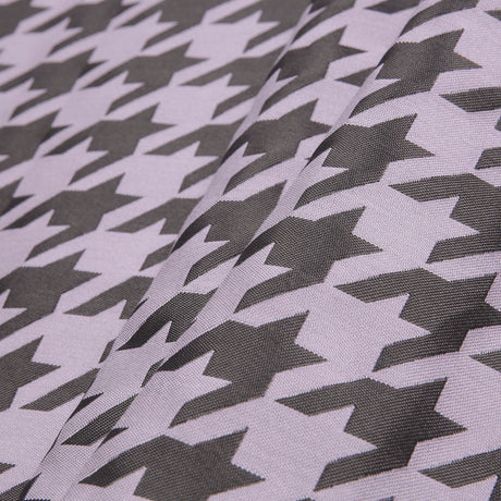 Lilac Houndstooth Polyester Brocade