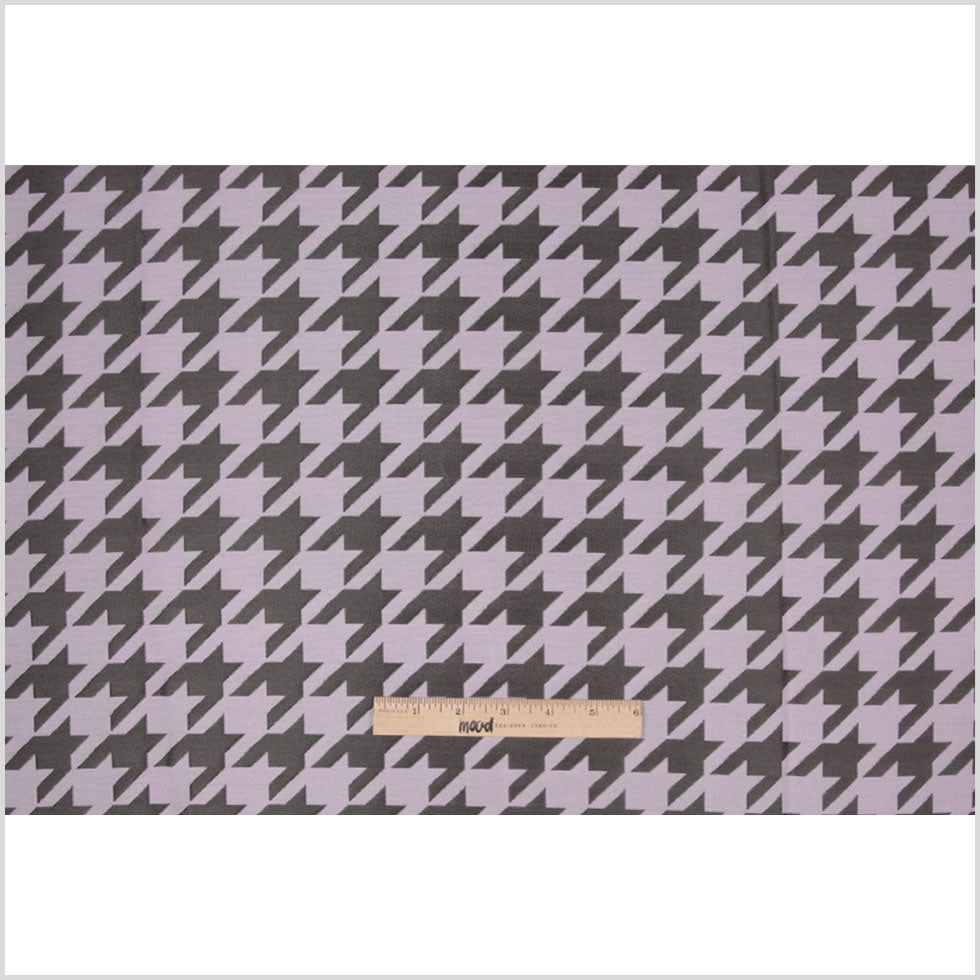 Lilac Houndstooth Polyester Brocade