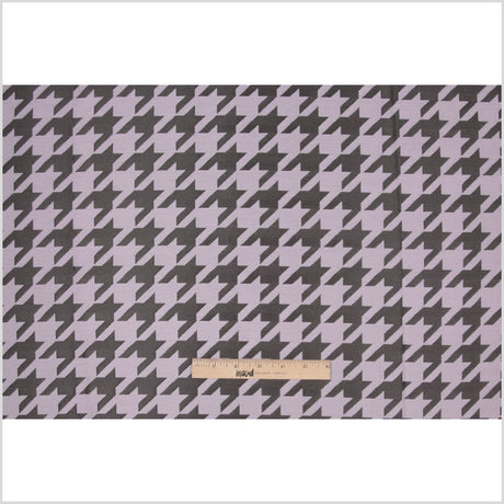 Lilac Houndstooth Polyester Brocade