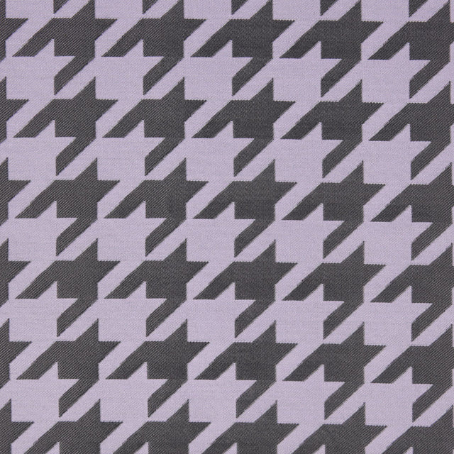 Lilac Houndstooth Polyester Brocade