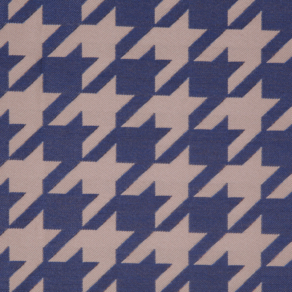 Denim Houndstooth Polyester Brocade