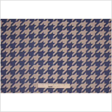 Denim Houndstooth Polyester Brocade