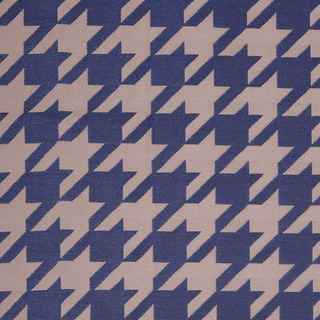 Denim Houndstooth Polyester Brocade