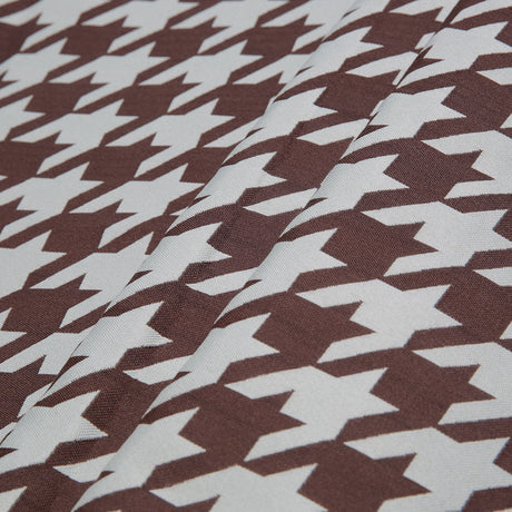Mint Houndstooth Polyester Brocade