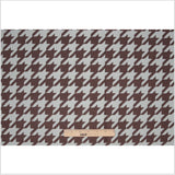 Mint Houndstooth Polyester Brocade