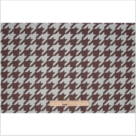 Mint Houndstooth Polyester Brocade