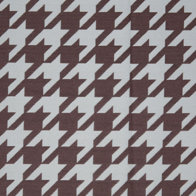 Mint Houndstooth Polyester Brocade