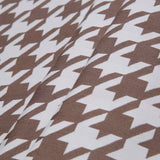 Light Brown Houndstooth Polyester Brocade