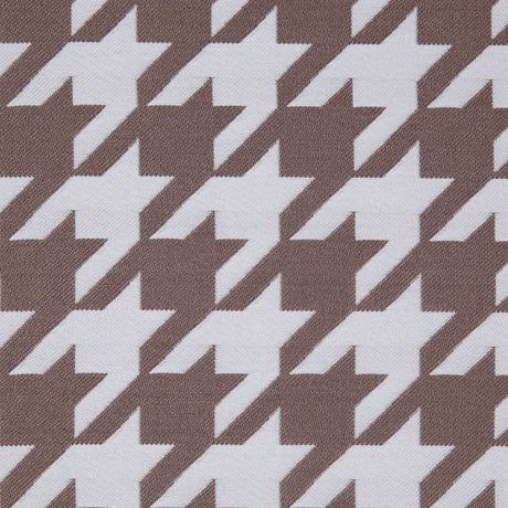 Light Brown Houndstooth Polyester Brocade